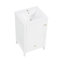 Meuble-lavabo blanc de 20 po avec lavabo, porte à fermeture douce, support de rangement, tiroir, tableau de haute qualité, finition peinte, forme rectangulaire, montage autoportant, installation de lavabo simple de 20 po en blanc