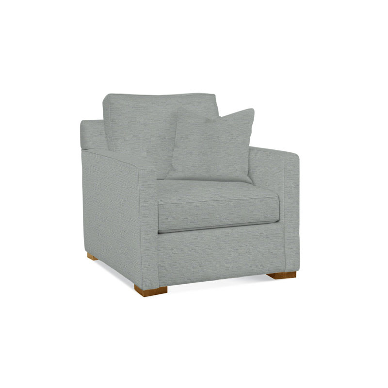Fauteuil l 36 po Bel-Air, Finition Havane, Rayures bleues / beiges 0209-61