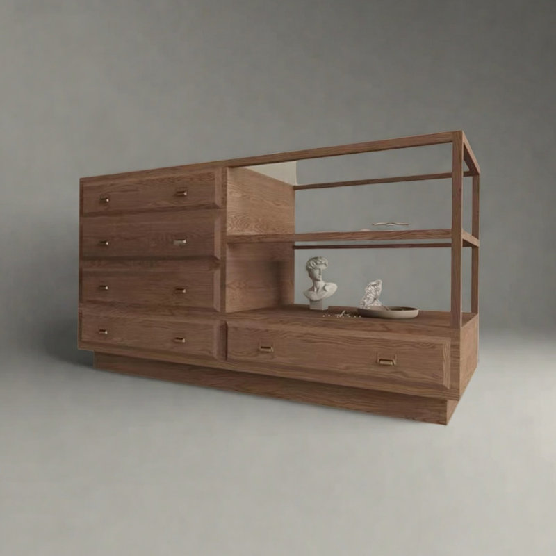 Nouvelle armoire d'îlot central de style chinois, H 35,43 po x l 59,05 po x P 23,62 po