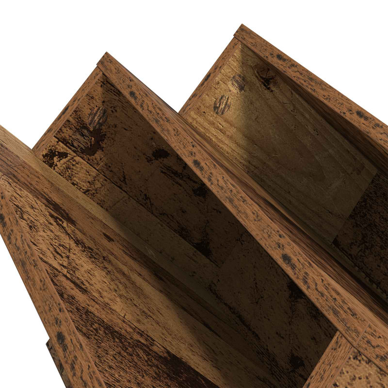 Wood Free Standing Magazine Rack, Brown