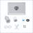 10" Square Rain Shower Head, Ultra-Thin Design 304 Stainless Steel Ceiling Shower Head, Wall/Ceiling Mounted, Chrome