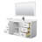 Miranda 66" Freestanding Single Bathroom Vanity with Cultured Marble Top with 58" Mirror-63918280-63918281-97964218