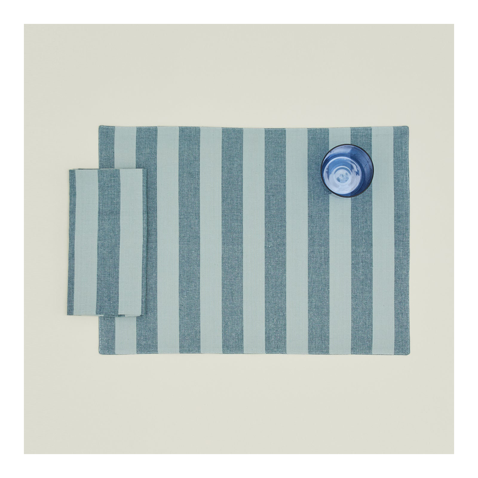 Essential Striped Dinner Napkin , Sky/Peacock