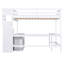 Loft Bed With Built-In L-Shaped Desk And Three-Tier Storage Shelves-2013340862