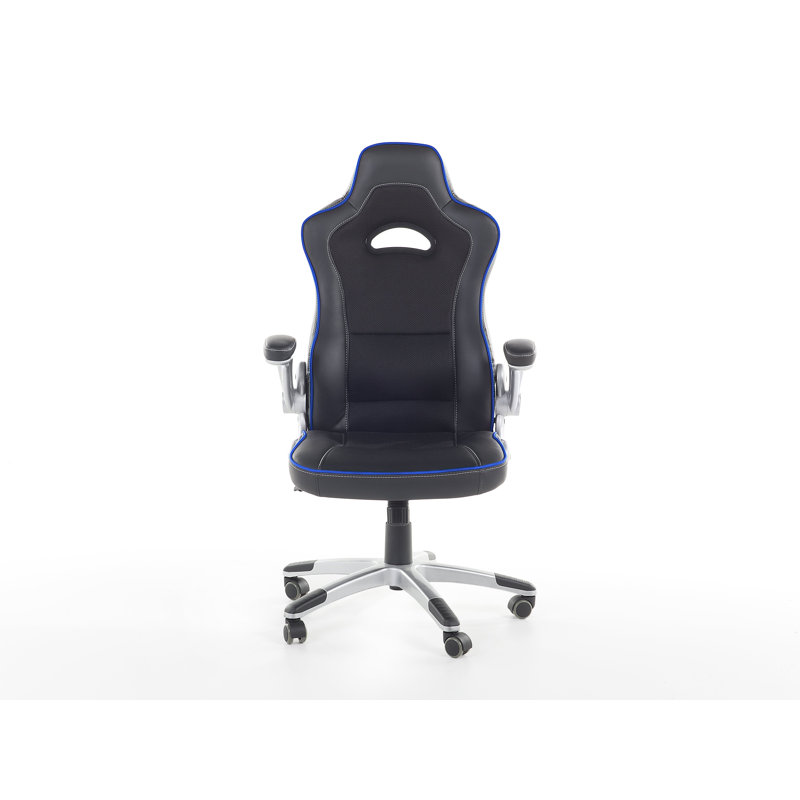 Symple Stuff Spennymoor Adjustable Swiveling PC & Racing Game Chair in Black