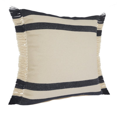 Ensemble de 2 coussins décoratifs en coton à franges Coastal