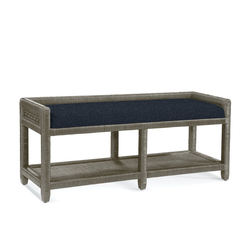Banc de rangement Silvio Glinda, Performance Crypton bleu marine; 0822-61, Pierre de foyer