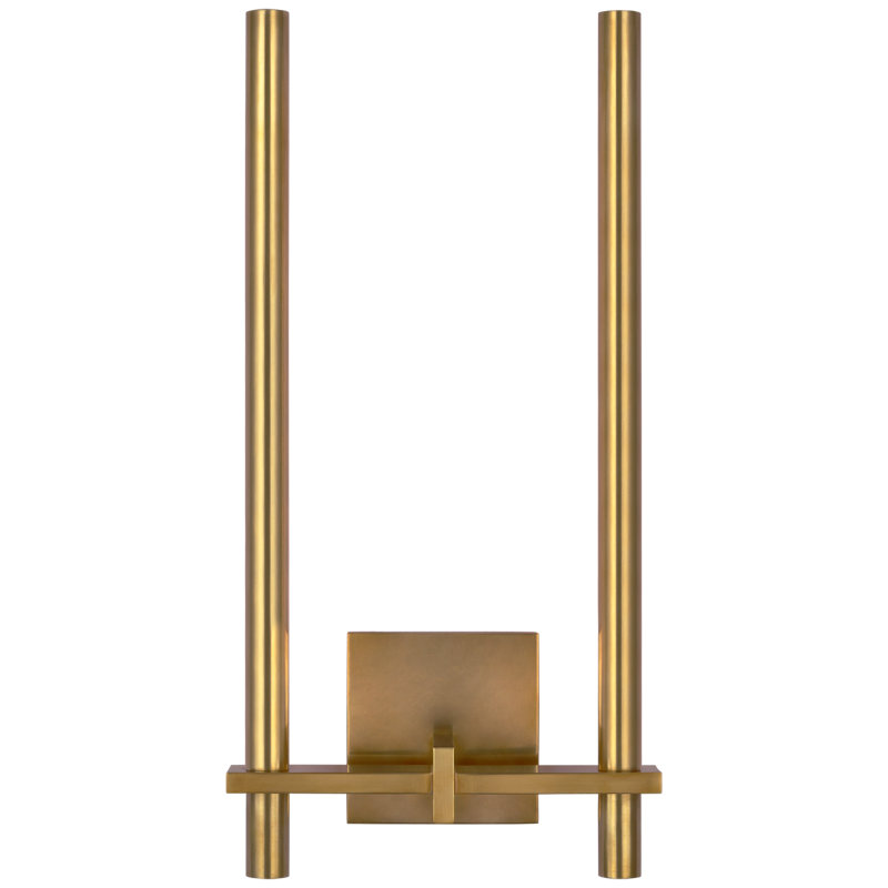 Axis 2 - Light LED Armed Sconce, Antique Burnished Brass