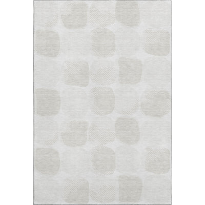 Premium Machine Washable Prisco Ivory Rug