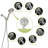 8 Adjustable Handheld Shower In Brushed Nickel - 4.7" Head, 59" Hose Personalized Showering Hand 8 Functions, Elevate Your Daily Experience-120920836