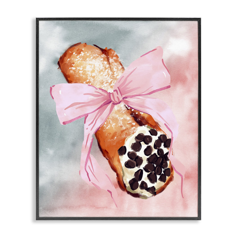 Glam Cannoli Pastry Art par Ziwei Li, Giclée encadrée noir minuit, H 20 po x l 16 po