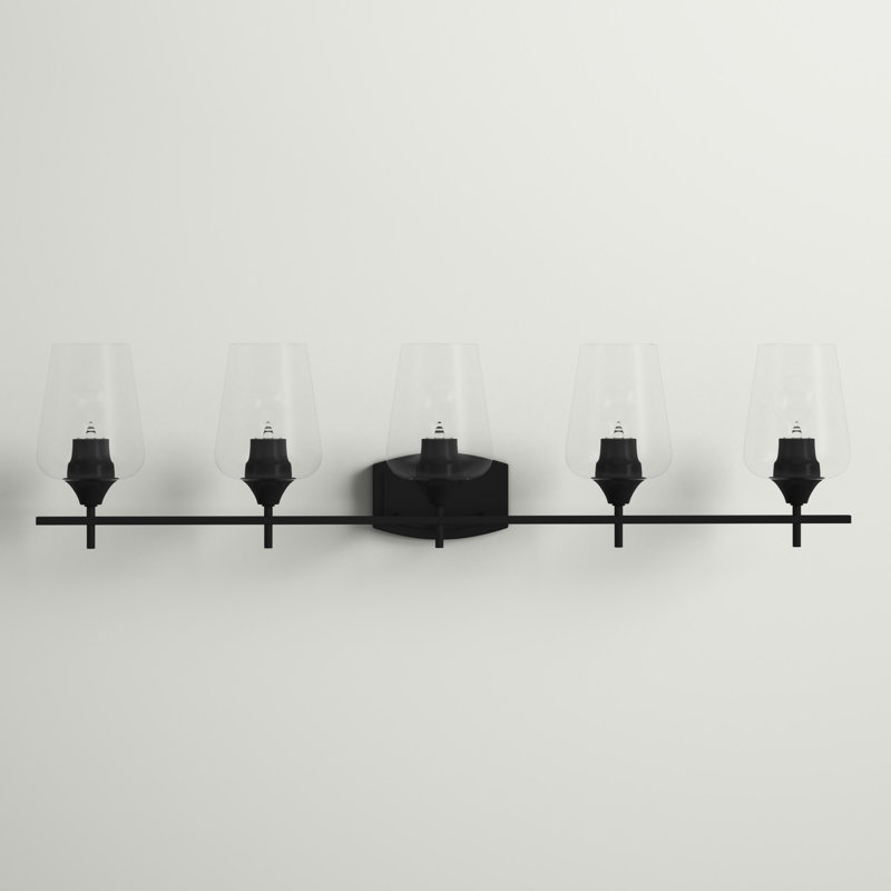 Dahlya 5 - Light Dimmable Vanity Light, Matte Black