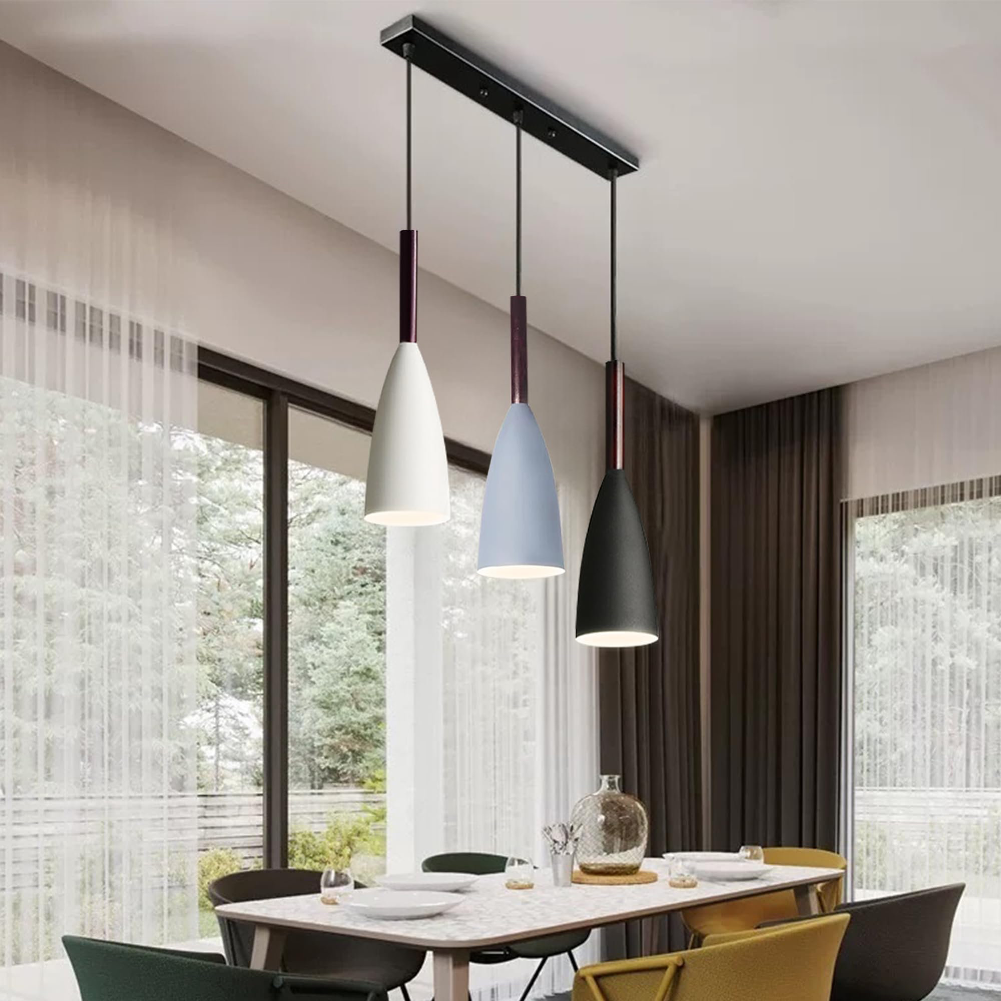 Wrought Studio™ 3 Lights Restaurant Pendant Lights Kit, Modern ...