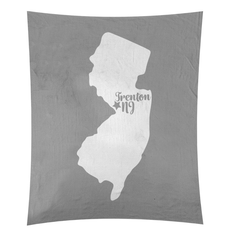 Tapisserie murale Trenton New Jersey, H 60 po x l 51 po, Gris