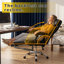 Fauteuil de bureau à hauteur ajustable avec repose-pieds Fauteuil d'ordinateur confortable à dossier haut Fauteuil de jeu inclinable en cuir durable