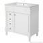 Meuble-lavabo de salle de bain autoportant 30 po avec lavabo et porte à fermeture douce-116858817