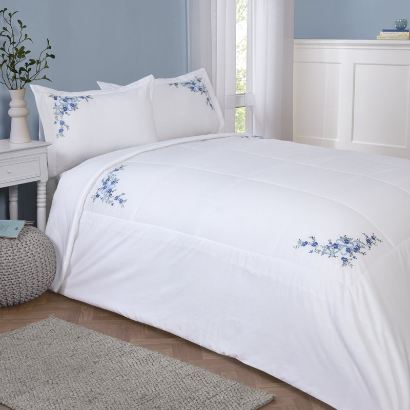 Cotton Blend Floral Bedspread