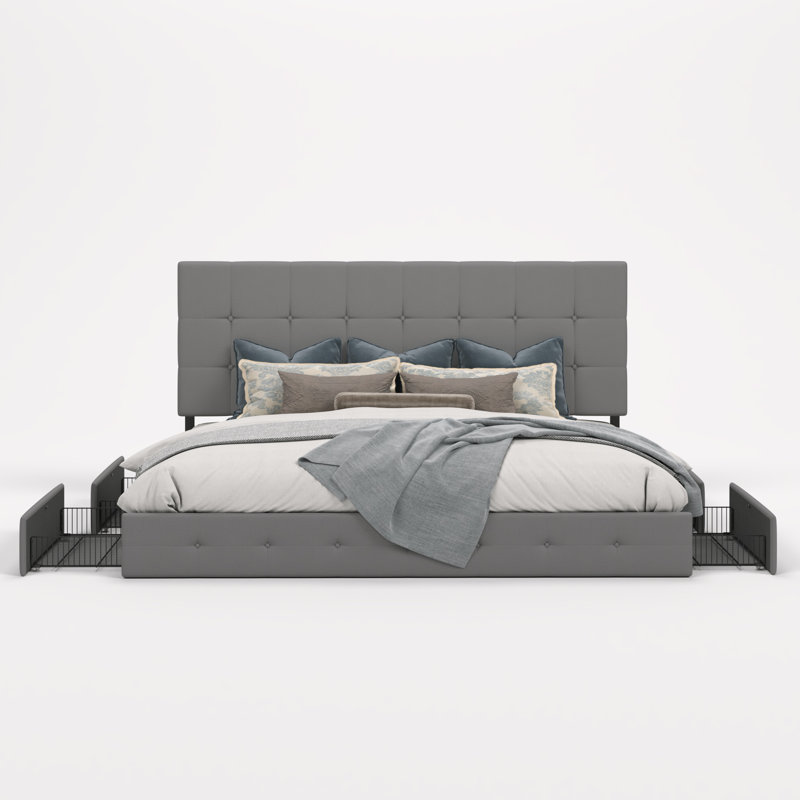 Silvester Upholstered Platform Storage Bed