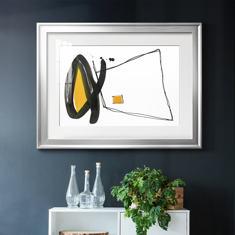 Think About It III-FramedFramed Print W Beveled Matt and Glass, Silver, 19" H x 27" W x 1.5" D