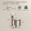 Ensemble de 2 chaises d'appoint Mid-Century modernes en similicuir et bois, beige et noyer clair, entièrement assemblées