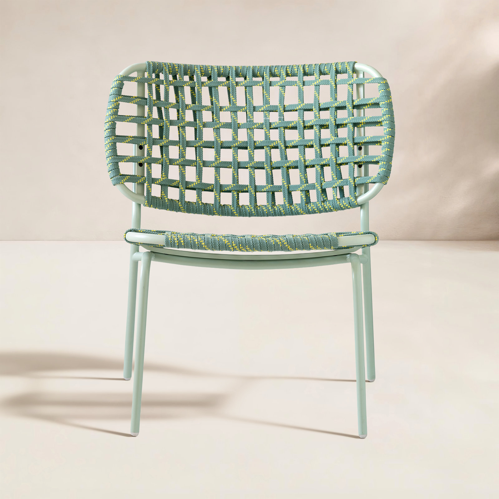 Yo! Patio Side Chair, Matt Thyme Green
