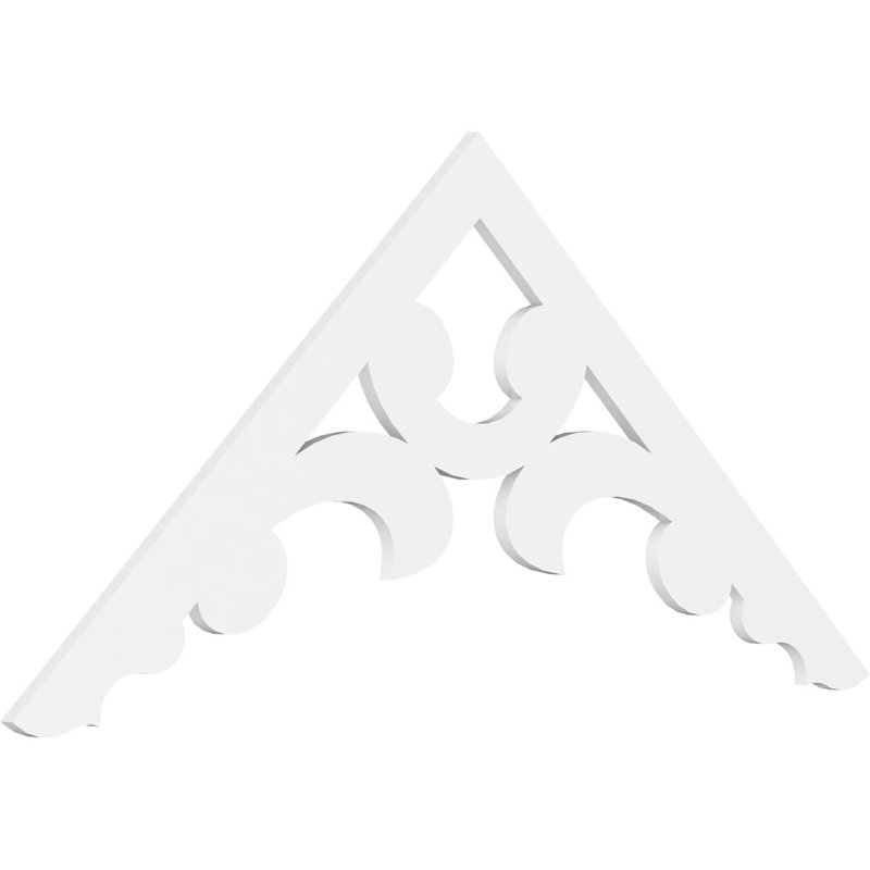 Gable en PVC de qualité architecturale Vienna, 60 po x 28 po x 1 po, 11 / 12, Plastique