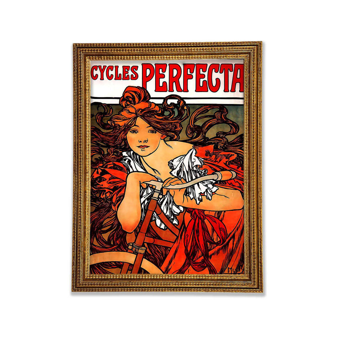 Alphonse Mucha Cycles Perfecta - Einzelner Bilderrahmen Kunstdrucke