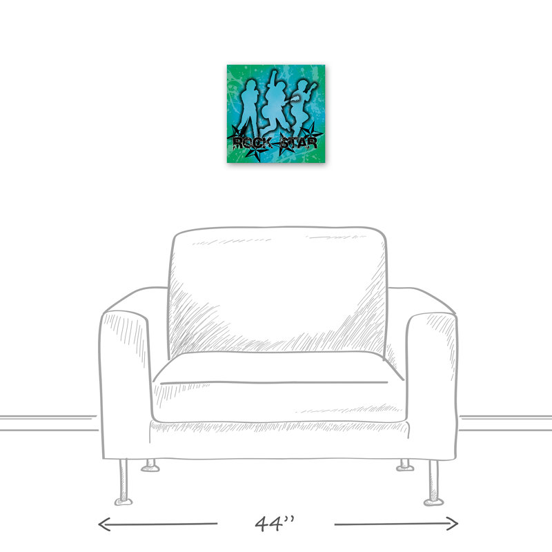 Rock Star Print On Canvas; 6C350CFC20F24A9BBEA41CE2AAB18F62 Square, 12" H x 12" W x 1.25" D