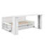 Lit de jour avec bureau amovible, tiroirs de rangement et table d'appoint hydraulique-72383609