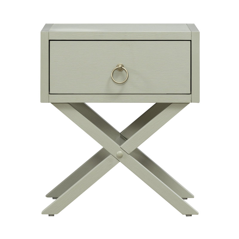 Ballentine End Table with Storage, Light Green