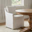 Fauteuil rembourré en lin-20693352
