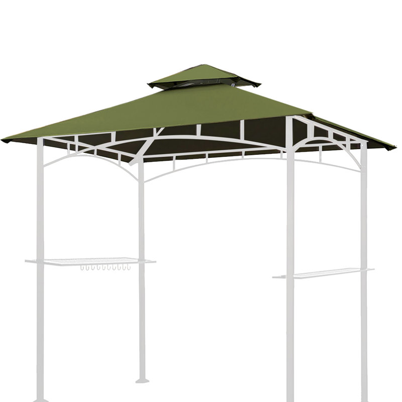 Auvent de remplacement pour abri de jardin Monyca, Vert gazon