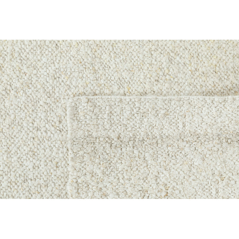 Gardenia Dezi Flatweave Wool Neutral Area Rug, Rectangle 2' x 3', Ivory