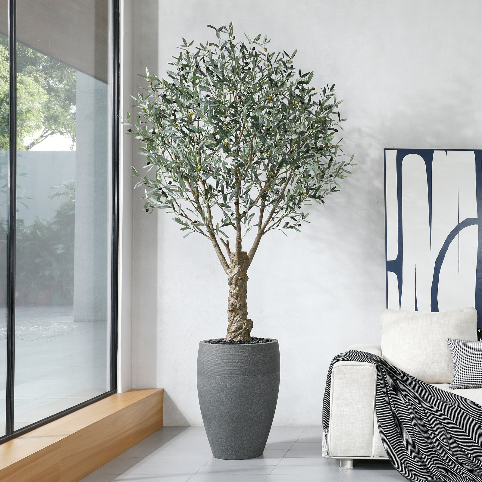 Adcock 96" Olive Tree in Planter