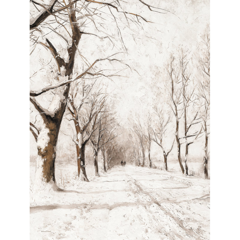 «Winter Walk On Canvas» par impression à lettres et doublée, H 30 po x l 20 po x P 1,25 po