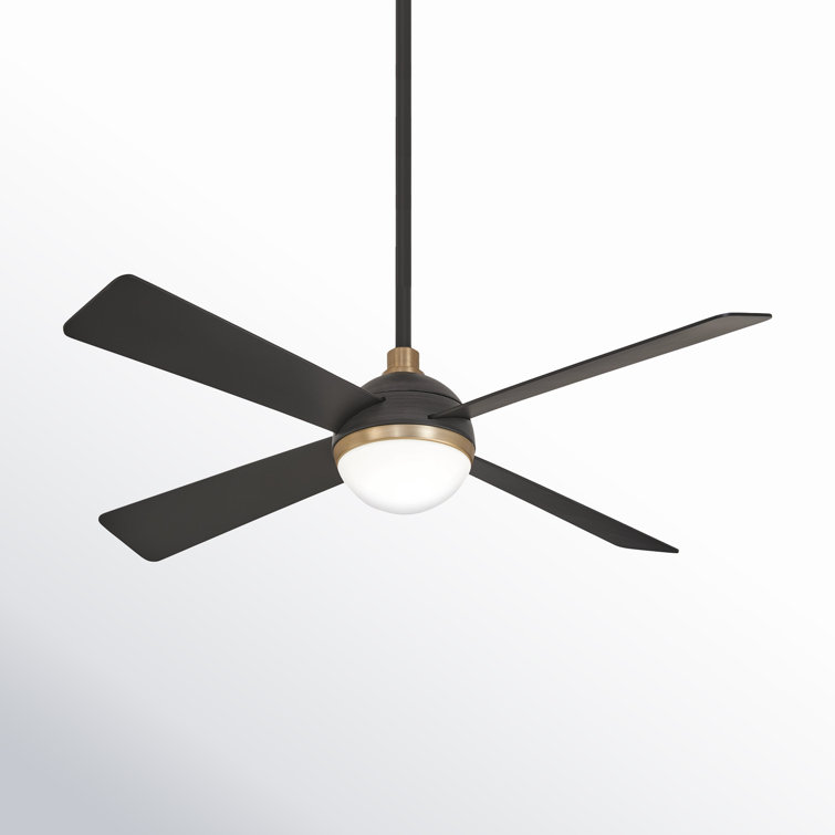 54" 4 - Blade LED Standard Ceiling Fan with Remote Control and Light Kit Included