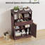 Armoire de rangement pour salle de bain, organisateur de rangement autoportant avec 2 portes, 1 tiroir et tablette réglable, petite unité de rangement pour salle de bain, l 23,6 po x P 12,2 po x H 38,9 po (noyer)-1910449360