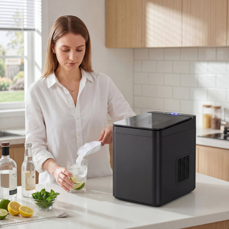 HOMCOM 12 Lb. Daily Production Bullet Ice Portable Ice Maker