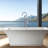 Freestanding Bathtub Faucet with Hand Shower-129762906
