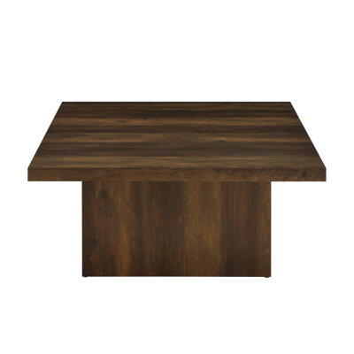 Square Engineered Wood Cocktail Coffee Table, Dark Pine