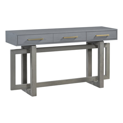 Elegant Console Table With Three Drawers, Extra Long Entryway Table For Entryway, Hallway, Living Room, Foyer, Corridor