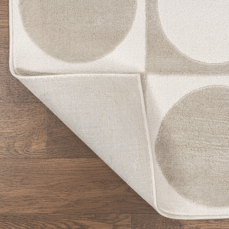 Tapis beige / crème Makhia, Tapis de couloir 2 pi x 8 pi