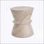 Outdoor/Indoor Lightweight Concrete Side Table with Elegant Travertine Finish, Multi-Functional and Durable Design