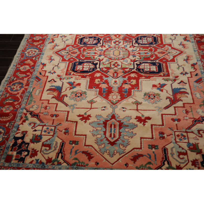 Tapis traditionnel Serapi en laine noué à la main 8 x 10 pi 4 po