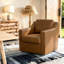 Faux Leather Swivel Armchair-1368538211