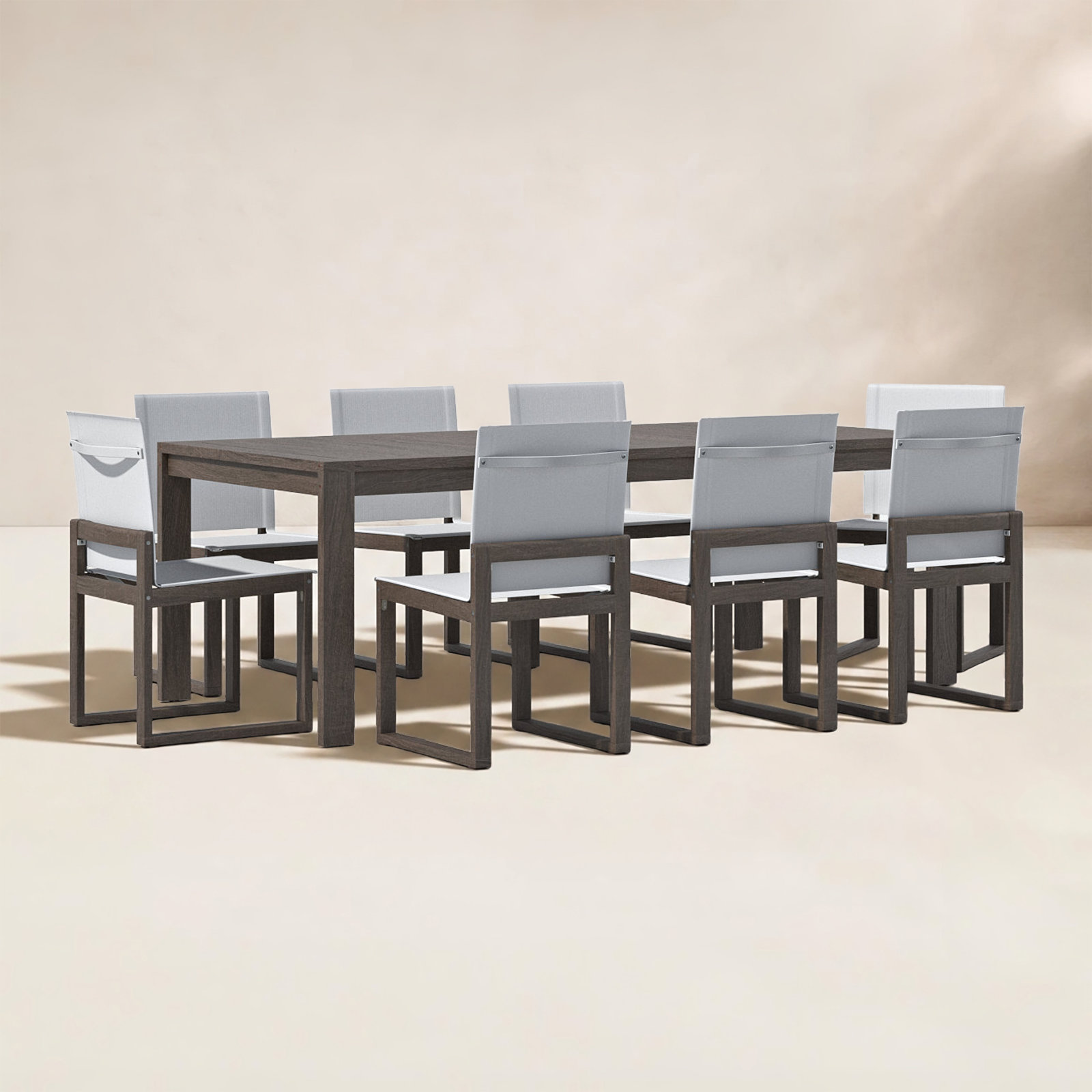 Joly 87" Eucalyptus Patio Dining Set