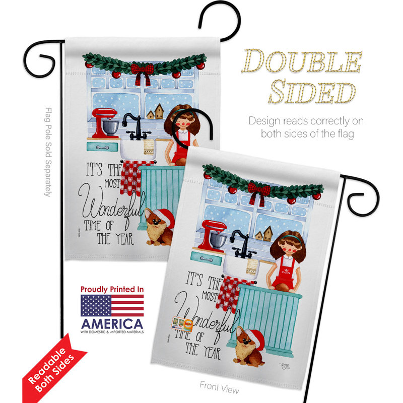 Double Sided 18.5'' H x 13'' W Polyester Garden Flag