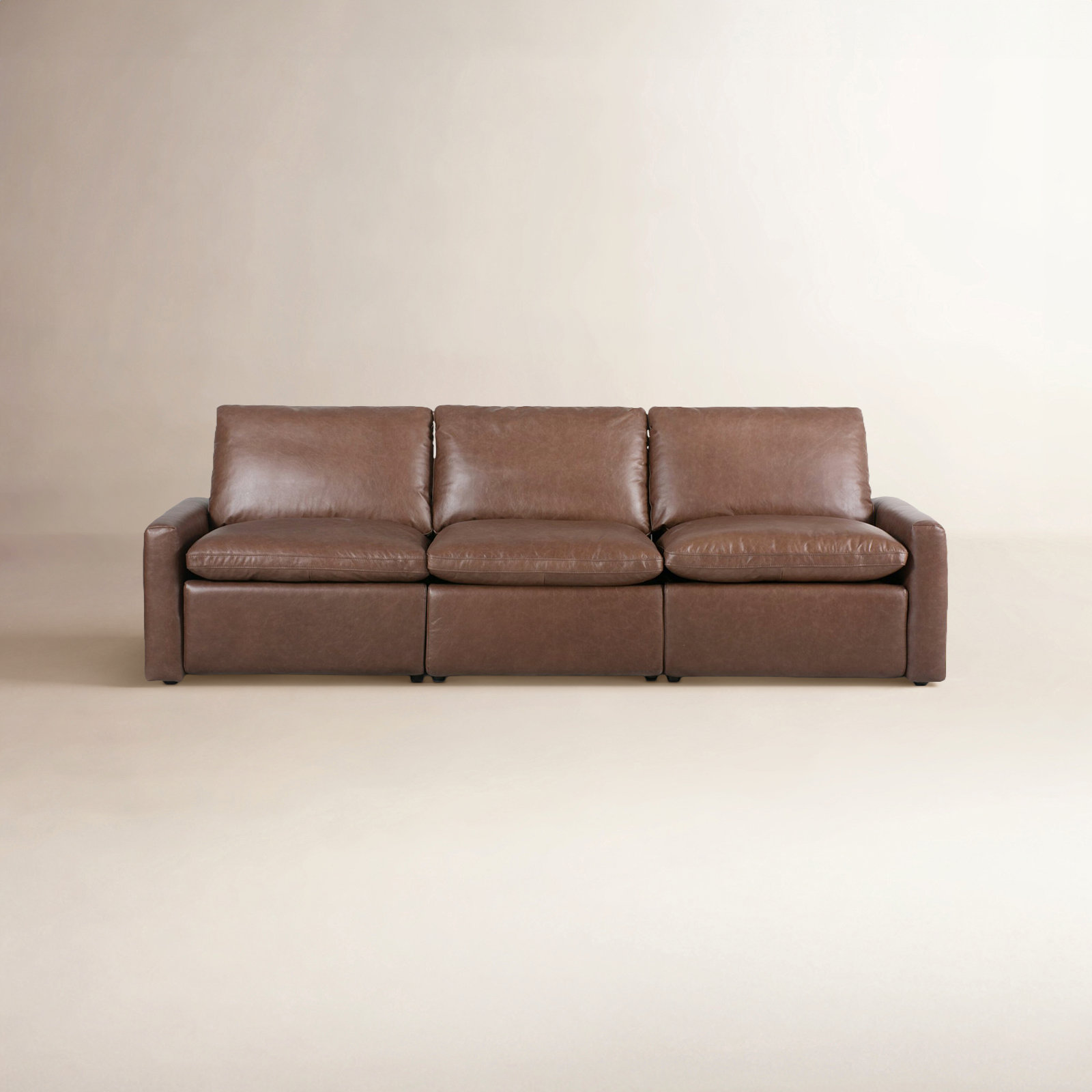 Downing 111" Genuine Leather Reclining Sofa, Sonoma Coco Genuine Leather