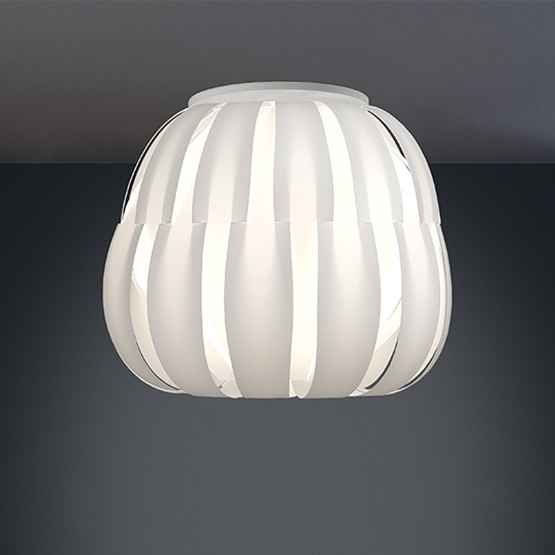 Queen LED Flush Mount, White, 9.06'' H x 11'' W x 11'' D