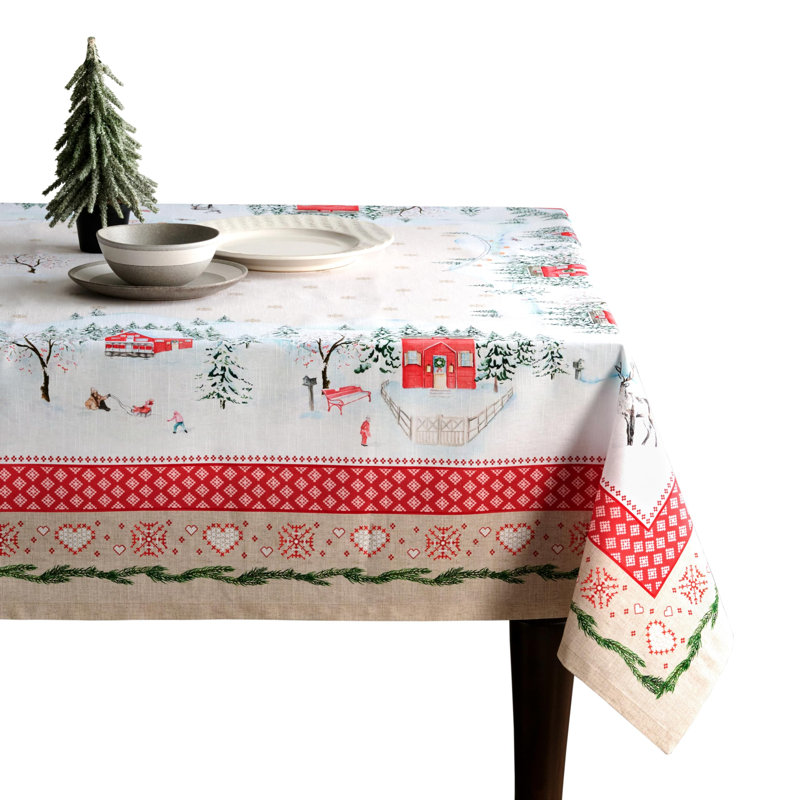 Maison d'Hermine Rural Christmas 100% Cotton Tablecloth - 60" x 60"